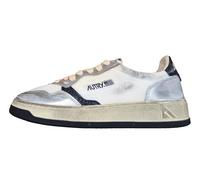 AUTRY Scarpe Sneakers in Pelle e Tessuto Super Vintage MS13 Bianco e Argento (Sistema Taglie Calzature EU, Adulto, Numero, Media, 45)