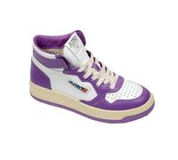 Autry Scarpe Sneakers Medalist Mid Bicolor in Pelle Bianca e Lilla Donna 38