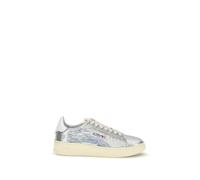 Autry Silver Calf Leather Bos Taurus Low Top Sneakers - EU37/US7
