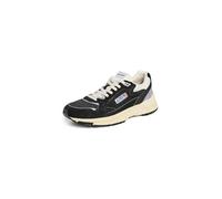 Autry Sneakers basse Hyperway Uomo, Camoscio/Mesh Nero/Argento, 43 EU