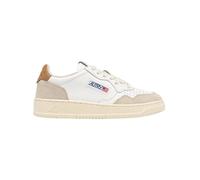 AUTRY Sneakers Medalist Low in Pelle Bianca e Brown Suede Beige Bianco, 40