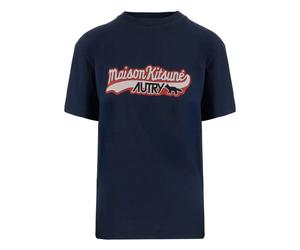 Autry, ,Tops ,Uomo ,Blu ,M T-shirt Unisex Blu da Maison Kitsune