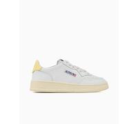 AUTRY Scarpe Sneakers Unisex in Pelle AULW LL09 Bianco Giallo Limone (Bianco - Giallo Limone, Sistema Taglie Calzature EU, Adulto, Numero, Media, 40)