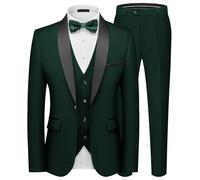 Autsel Abito da Uomo 3 Pezzi Slim Fit Completo da Sposo Formale Vestito Business per Uomo Matrimonio Giacca Vest e Pantaloni