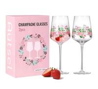 Autsel Calici Vino Set di 2, 500ml - Bicchieri di Qualità per Vini Corposi - Calici Moderni con Motivi Art- Resistenti e Senza BPA- Regalo Donna Compleanno