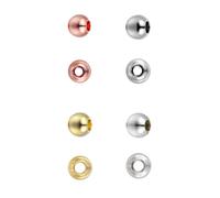 AUTSUPPL 100 Perline in Metallo per Gioielli Fai da Te Superficie Liscia e Fori, Accessori Handmade per Braccialetti DIY