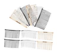 AUTSUPPL 12 pezzi Pettini Laterali per in Filo Metallico Durevole con Denti Accessori Eleganti per Acconciature Bridal Hair Comb Oro Bianco e Nero per Feste e Matrimoni