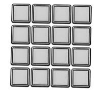 AUTSUPPL 16 Pezzi Tamponi di Inchiostro Fai da Te 3x3cm Ricaricabili Portatili per Artigianato Timbratura Scrapbooking Uso in Ufficio