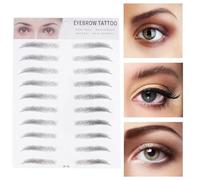 AUTSUPPL 2 pezzi Adesivi Sopracciglia Imitazione Nero Transfer Facili da Usare per Donne e Uomini Sopracciglia Naturali e Realistiche Senza Ferite per Sparse