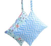 AUTSUPPL 2 Pezzi Busta Porta Pannolini Riutilizzabile Due Tasche Zip | Pannolini Bagnati e Indumenti Sporchi, Sottile e Portatile, per Viaggio e Attività All'aperto