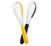 AUTSUPPL 2 Pezzi Manuale Frusta per Uova in Acciaio Inossidabile Sbattitore Portatile per Impasti Pizza e Dolci Frusta Fili per Cucina e Casa