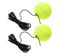 AUTSUPPL 2 Pezzi Palla da Tennis Elastica con Corda per Allenamento, Pallina da Tennis Compatta per Principianti in Fibra Chimica Che Migliora Flessibilità e Resistenza