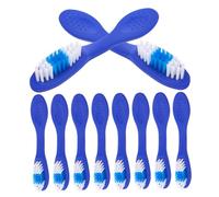 AUTSUPPL 20 pezzi Spazzolino da Denti Correzionale Blu con Manico Corto Sicuro Setole Morbide e Confezionato Singolarmente per Ospedali Psichiatrici Carceri e Centri Detentivi Portatile e