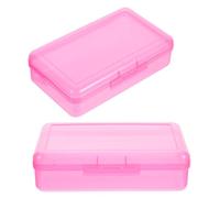 AUTSUPPL 2pezzi Astuccio in Plastica Trasparente Capacità Extra Large Organizer Rettangolare per Penne e Strumenti per Schizzi per Studenti e Ufficio