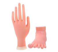 AUTSUPPL 2pezzi Modelli Per Manicure e Pedicure Strumenti Di Allenamento Per Nail Art Dita Realistiche Per Pratiche Professionali e Didattiche