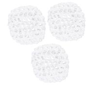 AUTSUPPL 3pezzi Rete Per Elastici e Resistenti Decorazione Perle Accessorio Elegante Per Donne Per Professionisti e Occasioni Speciali Bianco
