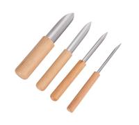 AUTSUPPL 4 Pezzi Cutter per Argilla e Ceramica con Manico in Legno Strumenti per Modellare e Intagliare Pasta Modellabile Terracotta e Argilla Umida Utensili Resistenti per Scultura Fai da
