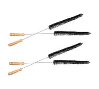 AUTSUPPL 4 pezzi Kit Spazzole Pulizia Tubi Asciugatrice con Setole Morbide Manico in Legno Resistente e Flessibile per Pulizia Tamburo Lavatrice Condizionatori e Radiatori