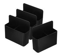 AUTSUPPL 4 Pezzi Organizer Per Pennarelli Per Frigorifero Tazza Portapenne Magnetica Lavagna Magnetica Con Supporto 2 Portapenne a Griglia Magnetico Per Lavagna Abs Black