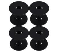 AUTSUPPL 4 Rocchetti Portafili in Plastica Nera, Organizer per Avvolgimento di Fili e Bobine per Corde, Compatto e Leggero per Cucito e Artigianato, per Casa e Viaggi