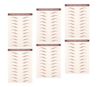 AUTSUPPL 6 fogli Adesivi Sopracciglia Impermeabili Stickers Trucco Modellanti Decalcomanie Autoadesive per Sopracciglia Finte Naturali Completo per Donne Facili da Usare e Resistenti