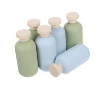 AUTSUPPL 6 Pezzi Bottiglie da Viaggio con Tappo Flip Top Bottiglie in Plastica Riutilizzabili con Design Antiscivolo Avocado per Shampoo, Lozioni e Prodotti per la Cura Personale