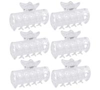 AUTSUPPL 6 pezzi Clip per Bigodini Termici Trasparenti Resistenti al Calore Pinze Ricambio per Acconciature Leggere e Portatili Adatte Rulli Caldi di Varie Dimensioni per Donna e Uomo