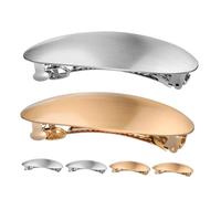 AUTSUPPL 6 pezzi Fermagli per Capelli Ovali in Metallo Stile Francese per Donna Clip Eleganti Resistenti e Decorative Dorati e Argento per Feste e Occasioni Formali