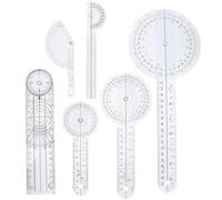 AUTSUPPL 6 pezzi Goniometro Angolare in Plastica per Fisioterapia Ortopedica Righello Rotante per Valutazione Articolazioni e Riabilitazione Strumento Professionale per Terapisti e