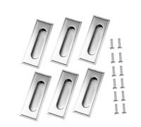 AUTSUPPL 6 pezzi Maniglia Incasso Mobili in Acciaio Inossidabile Maniglia Invisibile per Porte Armadio Design Semplice e Resistente Facile Installazione per Cucina e Camera