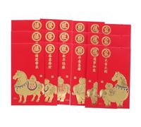 AUTSUPPL 60 Pezzi Buste Rosse Cinesi con Design Cavallo Elegante Buste Larghe per Regali e Denaro Adatte Capodanno Lunare e Festività
