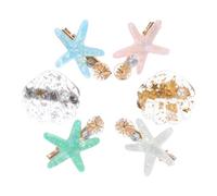 AUTSUPPL 6pezzi Mollette Chioma in Lega Forma di Conchiglia e Stella di Mare, Accessori Decorativi Eleganti e Comodi da Portare la Vita Quotidiana e Matrimoni