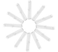 AUTSUPPL Astuccio Confezione da 12 Pezzi per Penne Bianco Semi-trasparente in Plastica Facile da Conservare per Borse Piccole o Viaggi di Lavoro