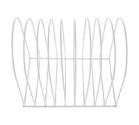 AUTSUPPL Book Rack For Desk in Ferro Bianco, Scaffale da Tavolo a Sezioni Verticali, Design Multilivello per Ufficio Compatto e Display su Scrivania