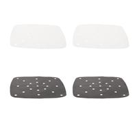AUTSUPPL Colore Bianco Set 4 Tappetini Resistenti al Calore Alta, Riutilizzabili e Antiaderenti per Friggitrice e Vaporiera