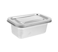 AUTSUPPL Contenitore Per Gelato Acciaio Inossidabile Scatola Multi-funzione Per Frigorifero E Congelatore Per Yogurt Dessert E Torte Confezione Coperchio Acciaio