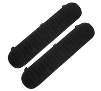 AUTSUPPL Coppia di Copri Braccioli in Peluche Nero per Sedia da Ufficio | Cinghie e Design Staccabile, Protezione per Braccioli, Comfort Morbido, Uso Interno per Sedute Ergonomiche