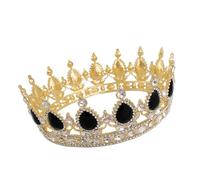 AUTSUPPL Coroncina Strass a Goccia in Lega Nera, Delicata e Confortevole, Accessorio per Chioma per Feste di Danza e Occasioni Speciali
