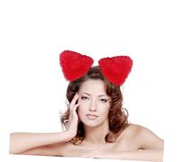 AUTSUPPL Fascia Per Metallo Con Orecchie Di Volpe Rosse Accessorio Fluffy Per Feste Per Carnevali e Mascherate Creativo Per Amici e Famiglia