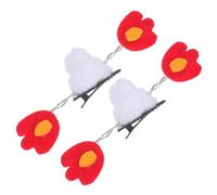 AUTSUPPL Fermagli per Chioma di Halloween Mini a Forma di Cappello Diavolo Infuocato Mollette Laterali in Metallo e Tessuto per Donne Accessori Cosplay e Decorazioni per Feste