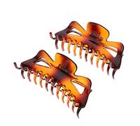 AUTSUPPL Fermaglio per Chioma Grande 2 Pezzi, Artiglio da Doccia Anti-scivolo per Chioma Spessi e Lunghi, Morsetto per Trucco e Routine di Bellezza, Accessorio per Donna Resistente