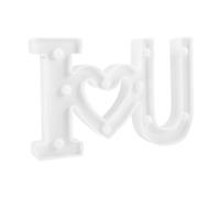 AUTSUPPL Insegna al Neon Bianca Effetto Decorativo Luce LED in Plastica per Decorazione Proposta e Allestimento Scena Romantica di Dichiarazione D'amore