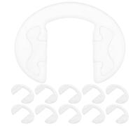 AUTSUPPL Naselli Antiscivolo per Occhiali 10 Pezzi Ponte a U in Silicone Trasparente, Cuscinetti Nasali per Occhiali da Lettura e Protezione Quotidiana