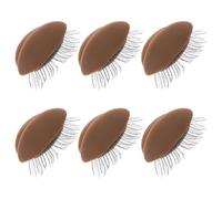 AUTSUPPL Palpebre Sostitutive Per Trucco Per Testina Di Manichino, Set Da 3 Paia in Silicone Flessibile Color Marrone Scuro, Rimovibili e Riutilizzabili Per Esercitazioni Avanzate Di Extension Ciglia