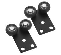 AUTSUPPL Rulli per Porte Scorrevoli a Scomparsa 2 Pezzi Puleggia in Plastica Silenziosa, Capacità di Carico Migliorata e Compatibilità per Armadi e Mobili da Cucina