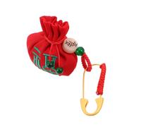 AUTSUPPL Sacchetto Compatto Rosso con Coulisse Cinese Tessuto Broccato Elegante per Conservare i Primi Chioma del Ragazzo Ragazza per Celebrazioni di Battesimo