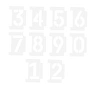 AUTSUPPL Set 2 Stencil Spray Numerici Riutilizzabili in Pet per Pittura Indirizzi, Kit Stencil per Cordoli Doppie Cifre, per Interni Ed Esterni, Verniciatura Porte, Cassette Postali e Cartelloni