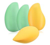 AUTSUPPL Spugnette in Poliuretano 4 Pezzi per Trucco a Forma di Mango Riutilizzabili e Morbide che Aumentano di Dimensione a Contatto L'acqua per Trucco Quotidiano