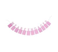 AUTSUPPL Striscione Decorativo We Are Engaged in Carta Glitterata Rosa Leggero e Resistente per Allestimenti Festa Fidanzamento come Fotografico Creativo per Cerimonie e Proposte di