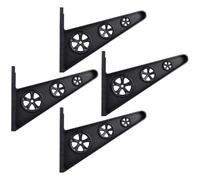 AUTSUPPL Supporto da Parete per Skateboard e Ombrello 4 Pezzi Pp Nero | Capacità 25kg, Installazione Rapida, per Showroom e Negozio, Adatto anche Mazza da Baseball